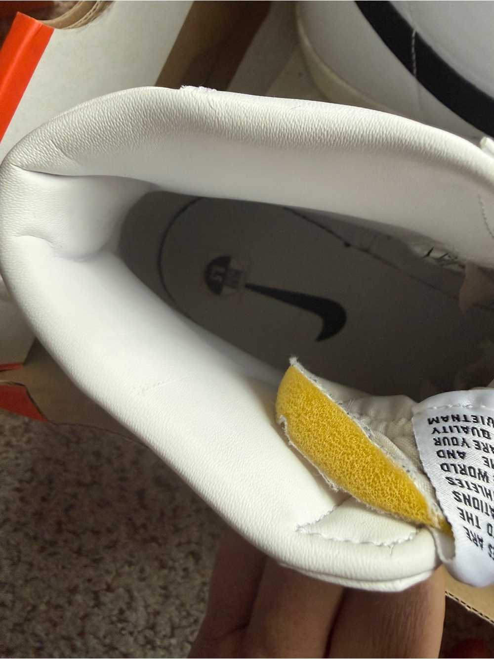 Nike Blazer Mid 77 White and Black Sneakers - Picture 9 of 10